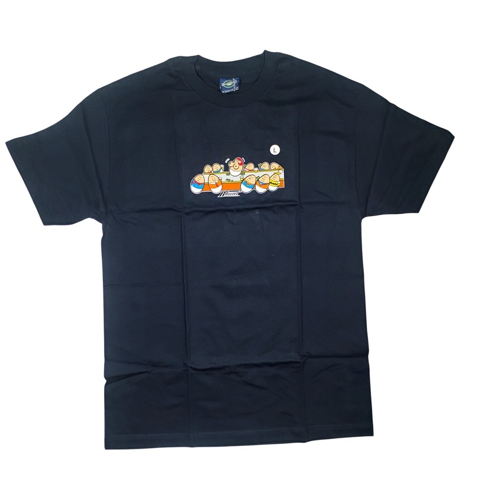 Blunt Men's Blue Graphic TShirt SZ L Cartoon Parody Crewneck Vintage 90's NOS